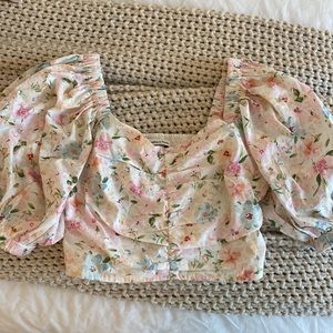 Never Worn Abercrombie Floral Bustier Top